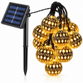 Moroccan Metal Ball Solar String Lights