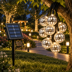 Moroccan Metal Ball Solar String Lights