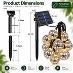 Moroccan Metal Ball Solar String Lights