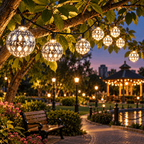 Moroccan Metal Ball Solar String Lights